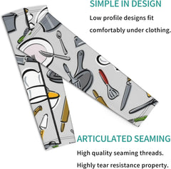 Kitchen Tools Chef Pattern Arm Guard Sleeves Sun Uv Protection Arm Sleeves For Men And Women