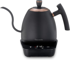 Easyworkz Electric Gooseneck Pour Over Coffee Kettle, Stainless Steel Hand Drip Tea Pot 27 Ounce Temperature Control 1200W Quick Heating