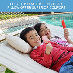 Lazy Daze Hammocks 12 FT Double Quilted Fabric Hammock with Spreader Bar and Detachable Pillow, 2 Person Double for Outside Patio Poolside Backyard Beach, 450lbs Capacity, Gray