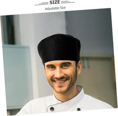 GALPADA Breathable Chef Hat for Men and Women Korean Japanese Style Cooking Hat Comfortable Stylish Kitchen Serving Cap for Restaurants and Catering Schools Black