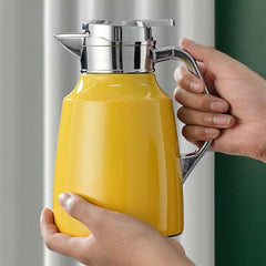 Electric Kettle Big Capacityes Thermal Hot Water Jug Double Layer Stainless Steel Coffee Insulation Pot Home Tea Kettle/Yellow/2L