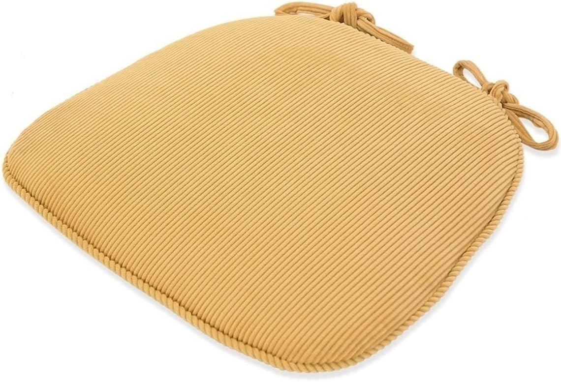 Dining Chair Cushions/Chair Pad,Non-Slip Kitchen Chair Cushions with Ties,U Shaped Seat Cushion for Dining Chairs with Zipper,Washable(Black)