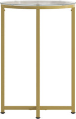 EMMA + OLIVER Clear Glass Living Room Coffee Table with Crisscross Matte Black Metal Frame