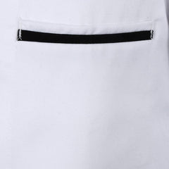 Chef Jacket Coat Restaurant Kitchen Catering Cook Uniform Retro Contrast Piping Long Sleeves