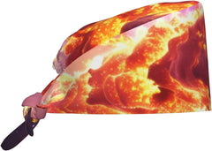 Cleaning Working Cap Comet in Space Printed Chef Hat for Women & Men, Adjustable, Breathable Black