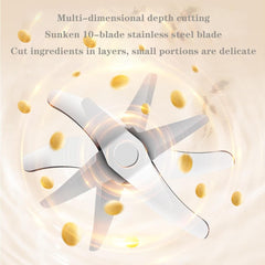 Mini Soybean Milk Maker, Mini Juicer Portable Soy Milk Machine with 8 Functions, Juicer Maker, Free Filtering, Self Cleaning for Household (Color : White)