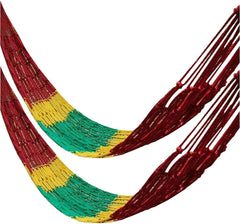 2-Pack Summer Breathable Mesh Hammock, Beach Relaxation Hanging Bed with Storage Bag, for Garden/Travel, Load Bearing 100kg/220.5lbs