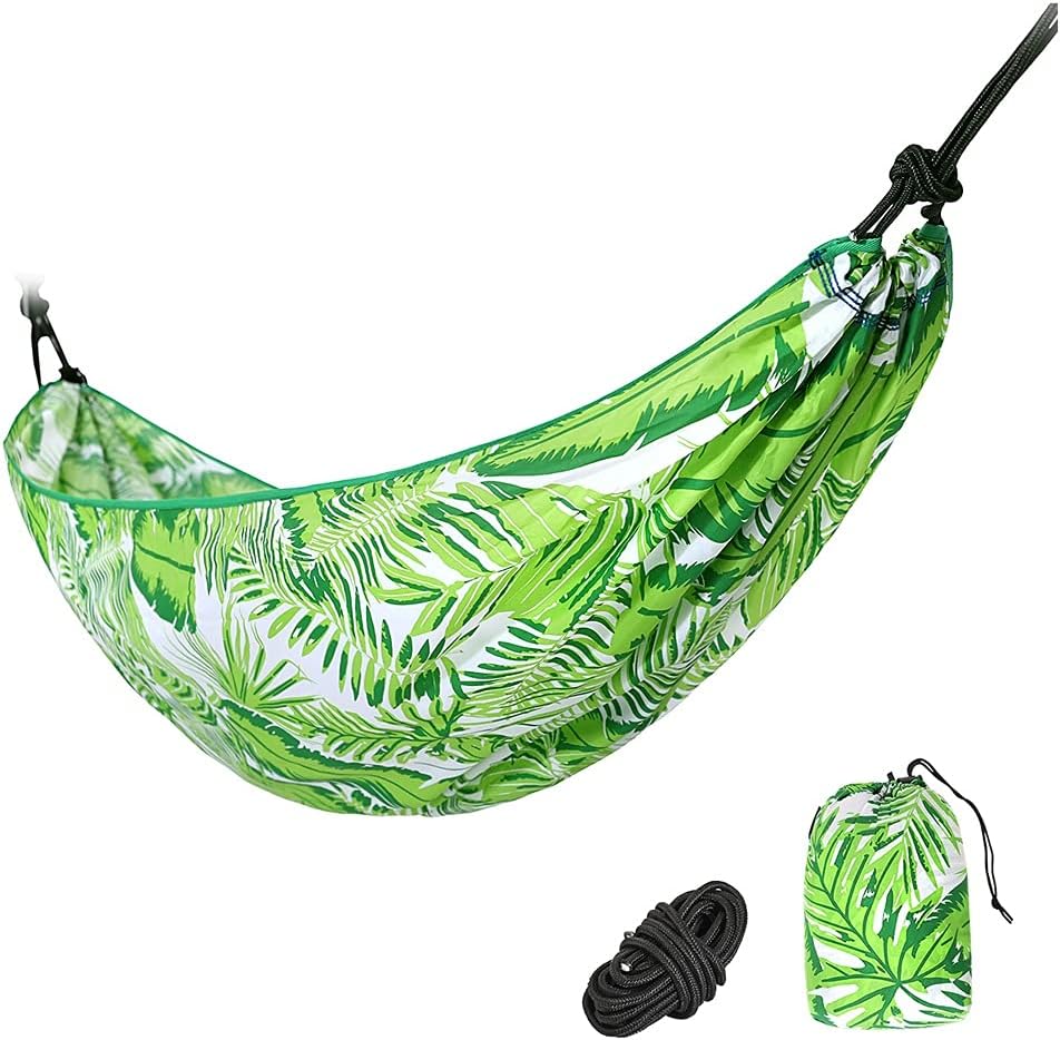 Camping Hammock, Garden Hammock Single Camping Hammock, Lightweight Parachute Portable Hammocks for Hiking, Travel, Backpacking, Beach, Backyard, Outdoor, Indoor(A)