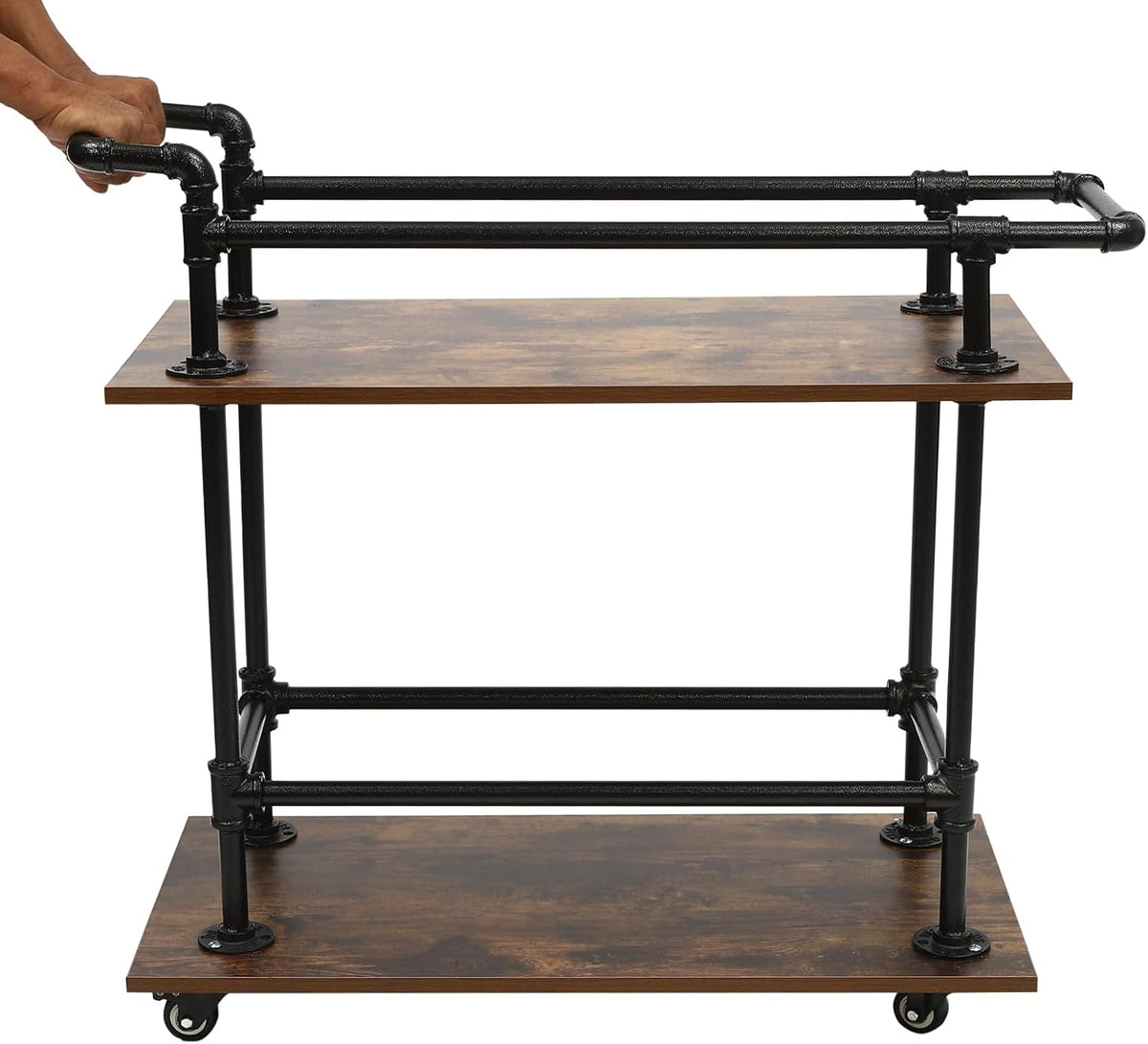 Serving Carts,Industrial Bar Carts,Kitchen Carts,Wine Rack Carts on Wheels with Storage, Industrial Rolling Carts,Wine Tea Liquor Shelves,