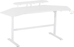 Computer Desk - Gaming Table Corner Desk with Shelves & Accessory Holder, PC Writing Black Desk Study Desks with Wooden Desktop for Home Office Sturdy Writing Workstation, Easy to Assemble (Black)