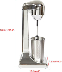 Electric Milk Shaker Maker,180W Commercial Stainless Steel Drink Mixer Machine Smoothie Milk Ice Cream Blender for Kitchen Tea Shops Coffee Shops 110V 650ml 18000RPM (Type 1)