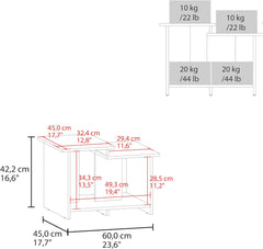 espidoo Modern Geometric Coffee Table: Open Storage & Scratch-Resistant Surface - Remote Work Desk Organizer for Home Office & Living Room