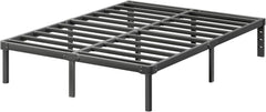 ZIYOO 12 Inch Twin Size Metal Platform Bed Frame with Heavy-Duty Steel Slat Support, No Box Spring Needed, Under Bed Storage Space, Easy Assembly, Noise-Free, Sturdy & Durable, Black