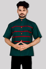 Chef Coat, Chef Jacket Green With Red Smart Design Chef Shirt For Smart Chef Work (small to 6XL size) (MR-03)