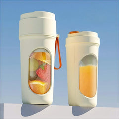 Multifunctional Portable Juicer Cup - 2 in 1 High Capacity Sports Fruit and Vegetable Blender Outdoor Use(Fresh Fruit Orange)