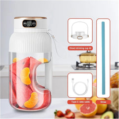 1000ML Portable USB Juicer Blender - Fruit Juicing Cup Smoothies, Lemon, and Orange - Ideal Kitchen Tool(3)