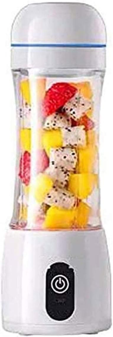 HHWKSJ Personal Juicer Blender, Travel Portable USB Mixer Juice Cup with Updated 6 Blades and More Powerful Motor, 380ml Water Bottle, 4000mAh Rechargeable Battery (Color : B)