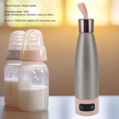 Travel Electric Water Bottle, 350ML Stainless Steel Cordless Portable Small Electric Kettle 15000mah Battery for Coffee Tea Milk