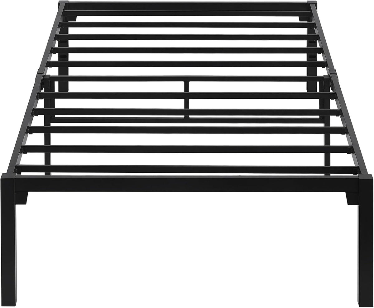 VECELO 14" Metal Platform Bed Frame for Kids/Mattress Foundation/No Box Spring Needed/Steel Slat Support (Twin Size)