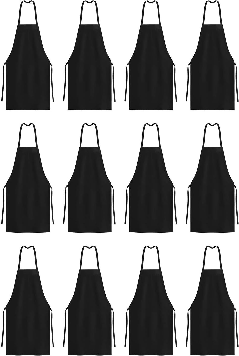 Arkwright Bib Aprons Bulk Pack - Long, Oversized Professional Restaurant Quality, Unisex Kitchen Work Apron for Chefs