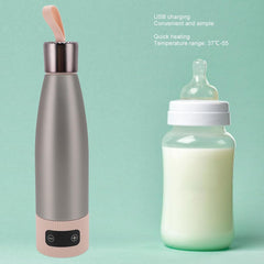 Travel Electric Water Bottle, 350ML Stainless Steel Cordless Portable Small Electric Kettle 15000mah Battery for Coffee Tea Milk