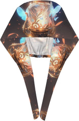 Cleaning Working Cap Dreamy Butterfly Oil lamp Printed Chef Hat for Women & Men, Adjustable, Breathable Black