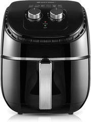 COSTWAY Air Fryer 3.5Qt 1300W Electric Hot Oil-Less Oven Cooker, UL Certified, Dishwasher Safe, with Smart Time&Temperature Control, Non Stick Fry Basket, Auto Shut Off (Black)