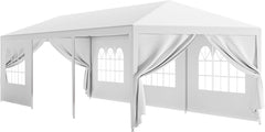 HomGarden 10'x10' Outdoor Canopy Tent Patio Camping Gazebo Storage Shelter Pavilion Cater Party Wedding BBQ Events Tent w/Removable Sidewalls