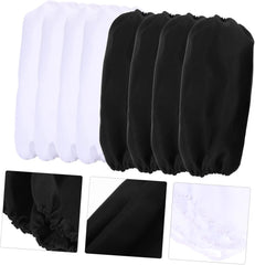 Gatuida 4pairs Arm Sleeves for Kitchen Work Cooking Cleaning and Gardening Black White Oversleeves for Daily Household Tasks