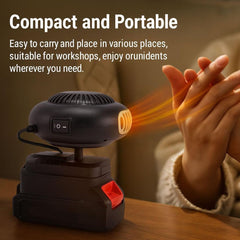 2025 New Battery Operated Heater with Anti Tilt Design, Quiet echargeable Space Heaters Car Window Defroster, Portable Car Heater, Easily Fits into Any Room or Cars for Office Indoor Use. (B)