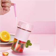 HHWKSJ Portable Blender, Smoothie Blenders, Personal Size Blender USB Rechargeable Smoothies and Shakes Juicer Cup, 1300mAh Battery Strong Power Pink (Color : A)