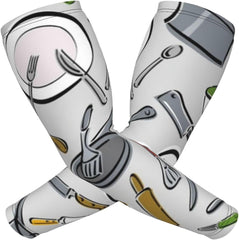 Kitchen Tools Chef Pattern Arm Guard Sleeves Sun Uv Protection Arm Sleeves For Men And Women