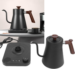 Electric Gooseneck Kettle, Electric Water Kettle 1200W 304 Stainless Steel Temperature Control Teapot Pour Over Coffee Kettle with LCD Screen Time Coffee and Tea Kettle