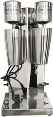 Milk Shaker Machine, Double Head Drink Mixer, Milkshake Drink Mixer Beach Frappe Machine Smoothie Blenders, Electric Bubble Tea Drink Mixer Infinitely Variable Speed 110V 180W