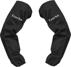 Yzurbu Welding Work Sleeves, Heat & Flame Resistant Arm Protection Gardening Sleeve with Hook & Loop - Black