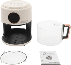 3.81QT Air Fryer, Mini 1200W Touch Screen Air Fryer with 8 Preset Modes, Fast Heating, 60 Min Timer, Perfect for Family Meals and Everyday Home Kitchen Cooking (White) (WHITE)