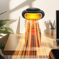 2025 New Battery Operated Heater with Anti Tilt Design, Quiet echargeable Space Heaters Car Window Defroster, Portable Car Heater, Easily Fits into Any Room or Cars for Office Indoor Use. (B)