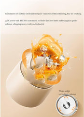 Portable Juicer Cup Fruit Juicer Small Fully Automatic Charging Home Kitchen Milkshake Blender Cup Mini Blender,Yellow