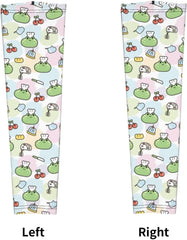 Cute Face Frog Wear Chef Hat Arm Sleeves Cooling UV Sun Protection Sports Compression Sleeves for Men Women Golf Basketball Arm Sleeves