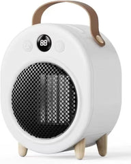 Desktop Heater Small Home Bedroom Portable Heater Digital Timer Heating with 2 Heating Settings, 1000W, White