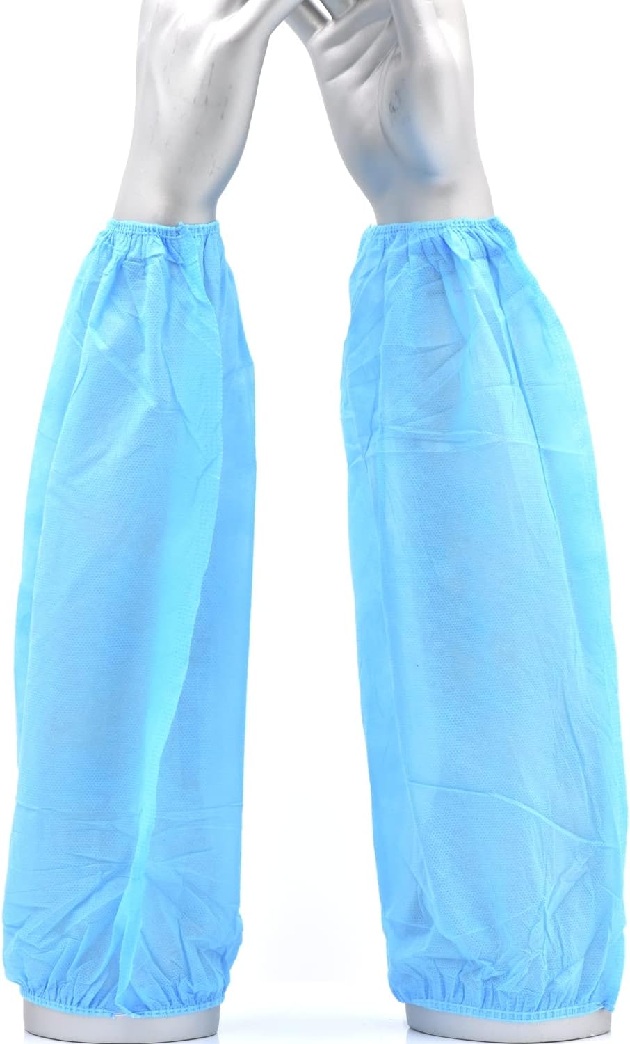 100 Pieces of Arm Sleeves, Made of Non-Woven Fiber Sleeve Covers with Elastic Closures stretchble Reusable Blue 100 Pieces