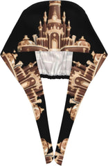 Cleaning Working Cap Luxurious Chocolate Palace Printed Chef Hat for Women & Men, Adjustable, Breathable