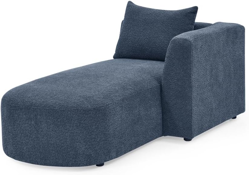 Modular Sectional Sofa, DIY Customizable Configuration, Solid Wood Frame & Pocket Spring Cushions, Loop Yarn Fabric, High-Density Sponge, for Living Room, Apartment, Conference (Navy+Style-3)