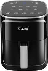 CAYNEL Air Fryer Oven Oil Free Nonstick Cooker with 8 Cook Presets, Detachable Double Basket - 5QT(Black) (Digital)