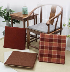 Chair Seat Cushion 1" Thick Chair Seat Pad Square High Density Foam Chair Cushion,Anti-Slip Indoor Outdoor Furniture Cushion Removable Chair Pad Bar Stool Cushion (Purple,18x20inch)