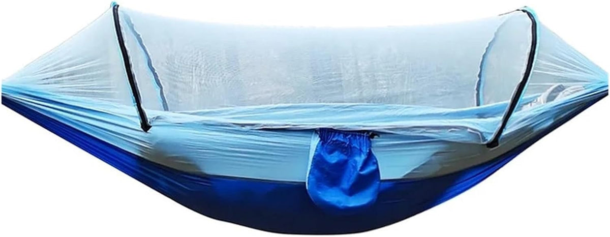 Camping Hammock 260x140cm 2-Person Net Hammock Outdoor Camping Automatic Quick-Opening Swing Hammock Nylon Rocking Swinging Chair (Color : Black), HUIM SHSE3 STORE-1