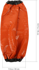 ULTNICE Waterproof Arm Sleeves 2 Pairs Pvc Sleeve Covers for Cooking Dishwashing Gardening 14.96 Inch Black and Red