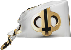 Cleaning Working Cap Golden Pattern Printed Chef Hat for Women & Men, Adjustable, Breathable