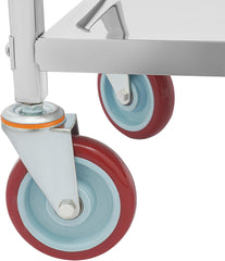 3 Tier Stainless Steel Kitchen Cart, Utility Serving Storage Rolling Car Shelf with Wheels, Shelving Unit for Hotels Restaurants Catering Offices Trains, 29.5 * 15.7 * 37.4in