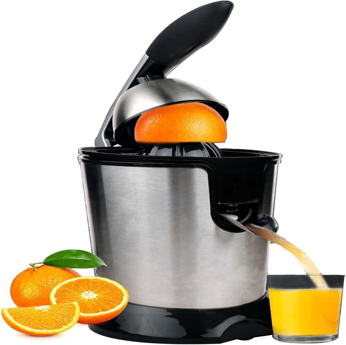 Citrus Juicer, Stainless Steel Chewy Juice Extractor, with Filter, Manual Squeeze, Portable and Easy to Clean the Home Kitchen, For orange, Lemon, Grapefruit, Lime